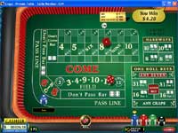 888 Casino On Net's Craps bord