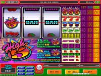 High 5 Slot - The High 5 Symbole is Wild and one High 5 Symbol Multiplies your Winnings With 5 Two Symboles Multiplies with 25 and 3 High 5 Symbols Wins The Jackpot of 15.000 Coins
