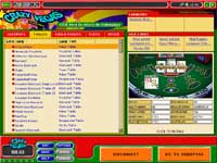 A Seperate Menu with All The Table Games @ Crazy Vegas Casino - There is also menus for Slots and Video Poker boath packed with Casino Games