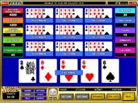 10 Hand Deuces Wild Video Poker - here i got a straight on all 10 hands.