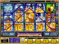 I won 15 Free Spins on the Thundestruck Slot Machne - in the free spins all winnings pay triple - so I won $258 on my 15 free spins.