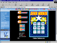 Starmania: Casino Euro's Scratch Card game.