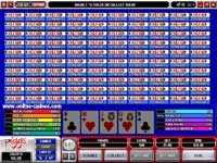 100 winning hands in one aces and faces video poker game