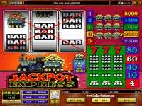 The Jackpot Express Slot Machine - A nice triple-bar win at Jackpot Express