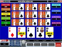 10 Play Jacks or Better Video Poker: Play 10 hands at once in this Jacks or Better Video Poker game
