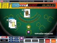 Triple 7s Blackjack: Win a progressive jackpot if you get dealt 3 7-diamonds!