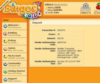 Bingos.com Web Based Cashier