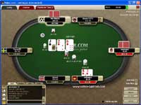 A Semi Bluff with a potential Straight Flush