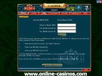 Banking Section at Casino King