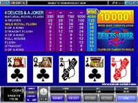 Regular Video Poker Machine - Deuces and Joker Game