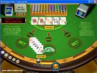 Caribean Stud Poker Table at Del Rio Online Casion