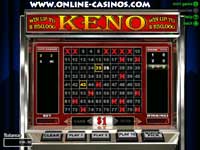 Online Keno Game @ INetBet Casino