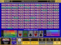 Aces And Faces Video Poker Game - 100 Hands Version