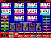 10 Hand Version of Deuces and Joker Video Poker