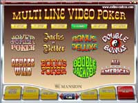 Multi Line Video Poker Machines