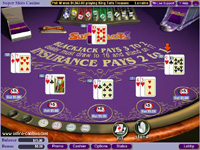 Multi Hand European Blackjack Table