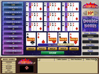 Double Bonus Ten Hand Video Poker Variant at Intercasino