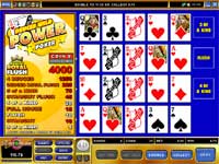 En af mange versioner af video poker fra Roxy Palace Casino