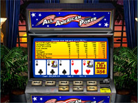 Tryk her for at spille gratis All American Video Poker