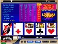 Tryk her for at spille gratis Louisiana Double Video Poker