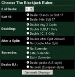 Blackjack Strategy Chart Calculator