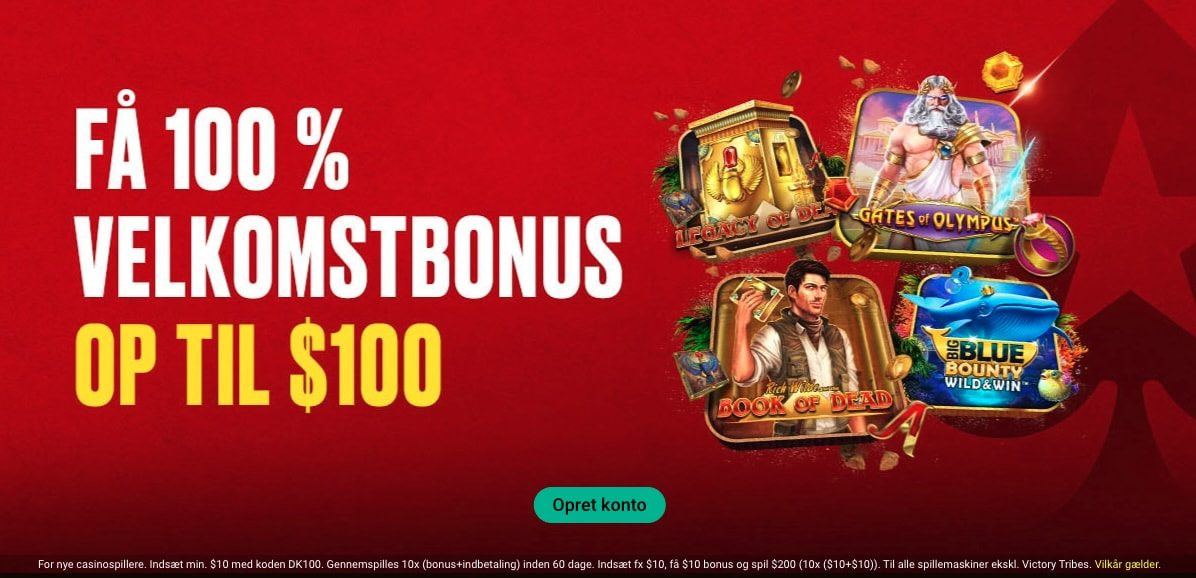 PokerStars velkomstbonus – 100 % op til $100 med koden DK100